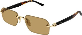 Gucci GG2259S 005 Mens Sunglasses Gold Size 55 - Free RX Lenses - Free RX Lenses
