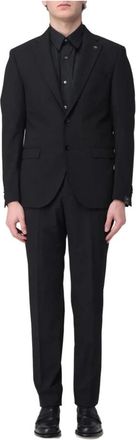 Manuel Ritz A3318 Suit - Heren - Business pakken - Zwart - L - Leer - Kostuums