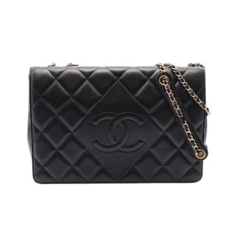 Chanel Pre-owned Matelasse Lamslederen Schoudertas - Dames - Pre-owned - Zwart - Maat: ONE Size Leer