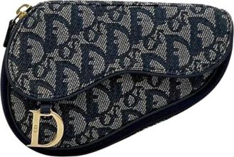 Dior Pre-owned Canvas Pouch - Dames - Vintage Accessoires - Blauw - ONE Size - Vintage