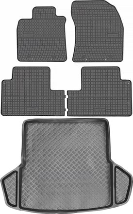 OEM Juego De Alfombrillas De Goma Para Coche Y Maletero Para Toyota Avensis Iii Kombi (2009-2018)