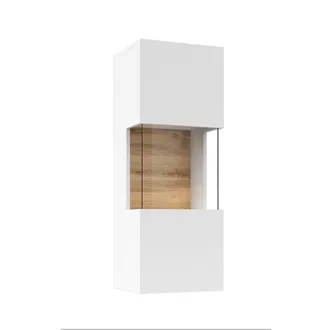 Petits Meubles Vitrina de pared 1 puerta paneles hdf blanco