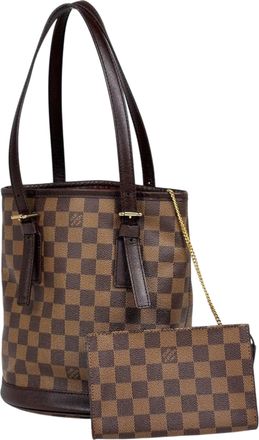 Louis Vuitton Brown Damier Canvas Handbag Pouch Tote Bag (Pre-Owned)