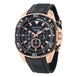 Nautica Mens Nct Blue Sail Chronograph Silicone Watch