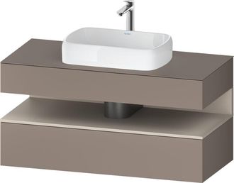 Duravit Duravit - Qatego Consola Mueble Bajo Lavabo, 1 Extra&iacute;ble, 1 Caj&oacute;n
