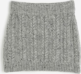 H&M Minijupe aus Wollmix - Grau