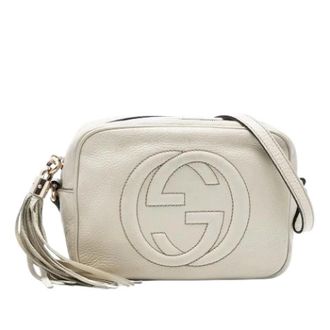 Gucci Vintage, unisex, Wit, ONE Size, Leer, Pre-owned Soho Disco Crossbody