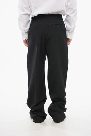 Balenciaga Pantaloni 4 Tasche in Lana con Bande Laterali in Satin Balenciaga