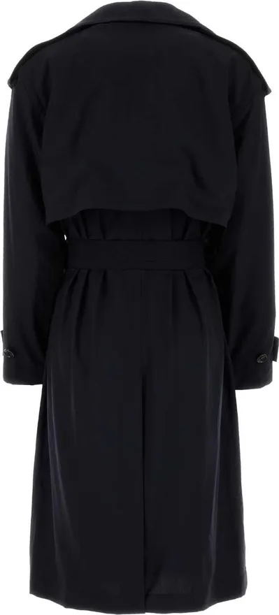 Wool Trench Coat - Black
