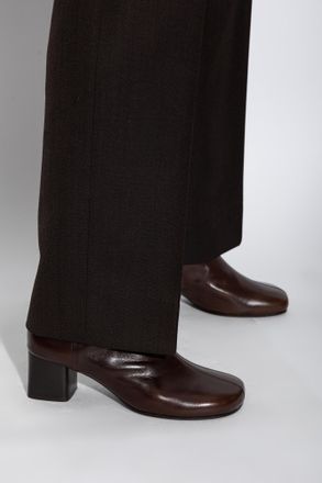 Christophe Lemaire Leather Ankle Boots, Womens, Brown