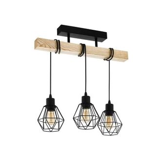 Eglo Eglo - Lampada a Sospensione 3 Luci Legno Vintage Townshend 5
