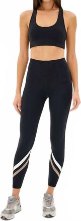 SPLITS59 Chevron Airweight High Waist 7/8 Leggings In Black Latte
