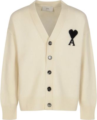 Ami Truien & Vesten, Heren, Beige, S, Wol, Vilten Truien