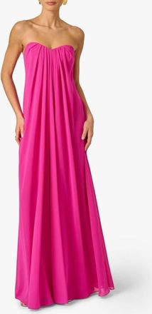 Adrianna Papell Chiffon Trapeze Gown in Pink Flame at Nordstrom, Size 12
