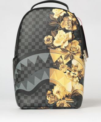 Sprayground Zaino in cotone spalmato saffiano a scacchi con motivo floreale