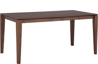 Beliani Beliani - Mesa De Comedor Retro Chapada En Mdf Madera De Nogal Oscuro 160 X 90 Cm Lottie