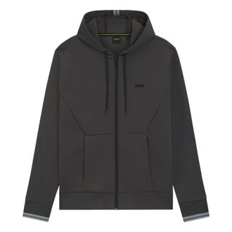 HUGO BOSS Hoodies, male, Gray, M, FZ Hoodie Zone