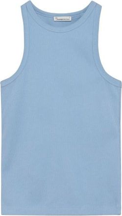 Knowledge Cotton Apparel Racer Rib Top Top f&uuml;r Damen | blau