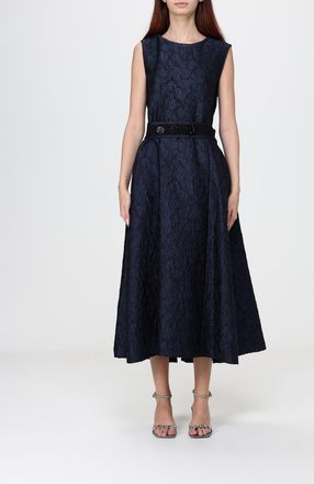 Max Mara S Max Mara Abito da cerimonia midi a ruota in jacquard astratto
