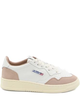 Autry Medalist suede-panel low-top sneakers - Bianco