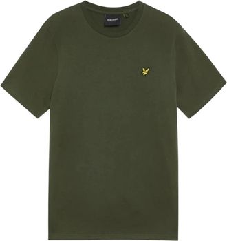 Lyle & Scott Ronde hals T-shirt met korte mouwen van katoen - Heren - T-shirts - Groen - M - Katoen - Tops