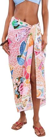 Seafolly BeachBoheme Beach Boheme Sarong Womens Swimwear Parfait Pink, Cotton