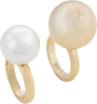 Furla Set van Twee Ringen - Dames - Accessoires - Geel - Maat: XL