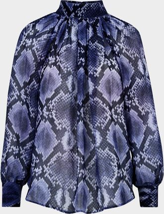 Smythe Kitten Snake Chiffon Blouse