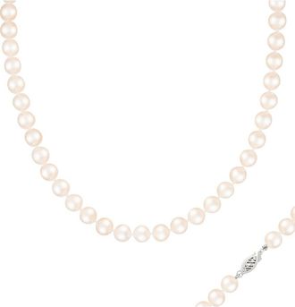 Splendid Pearls Silver 8-9Mm Pearl Necklace