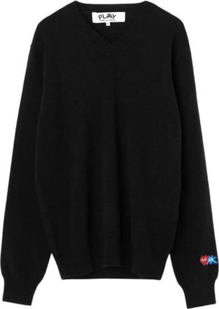 Comme Des Gar&ccedil;ons Invader Heart V-Neck Jumper