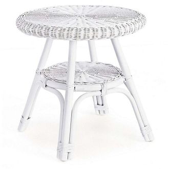 Decorspace Tavolino Alliss in rattan e fibre naturali, per esterno, da 52 x 52 cm -Olivine