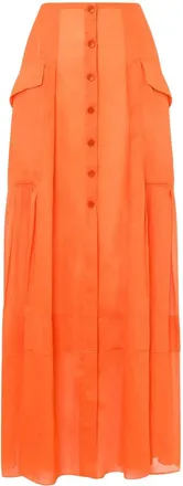 Alberta Ferretti Gonna lunga in cotone - Arancione