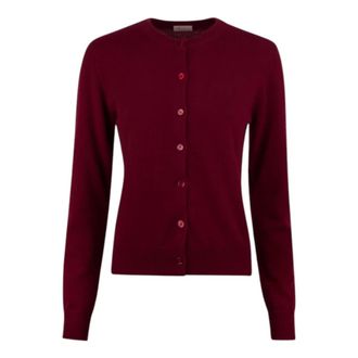 Stenströms Cashmere Knitwear, female, Red, Size: XS Klassisk Cardigan