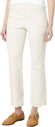 Nic+Zoe Womens Demi Boot Ankle Plaza Pants In Classic Cream
