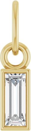 Diamond2Deal 14k Gold 1/6 CT Lab-Grown Diamond Bezel-Set Pendant