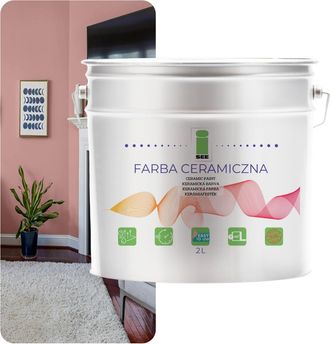OEM Pintura Cer&aacute;mica Para Paredes, Lavable, Rosa Polvo, 2 L, Resistente A Las Manchas