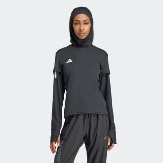 adidas Laufshirt ADIDAS PERFORMANCE ADIZERO E TEE, Damen, Gr. XXL, schwarz, Obermaterial: 100% Polyester, normal, Rundhals, Shirts Laufshirt