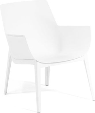 Siediti Fuori e Dentro Conjunto de dos sillones de exterior / jardín blancos