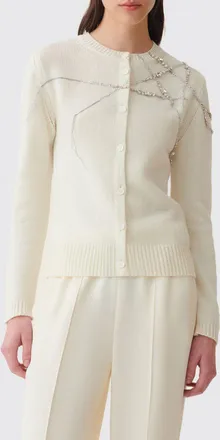 Fabiana Filippi Cardigan in cashmere e seta con ricamo di cristalli