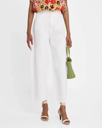 Mother Full-Pipe Ankle Jeans In Picket Fence