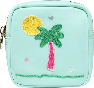 Stoney Clover Lane Mini Palm Tree Nylon Pouch in Cotton Candy at Nordstrom