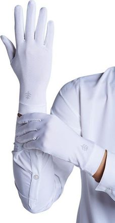 Coolibar Sawyer UV Driving Gloves, UPF 50+ Sun Protection in White at Nordstrom, Size X-Large
