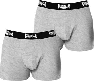 Lonsdale Boxershorts voor heren (Set van 2) (Grijs)