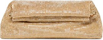 Dolce Vita Akila Crystal Mesh Foldover Clutch in Gold at Nordstrom