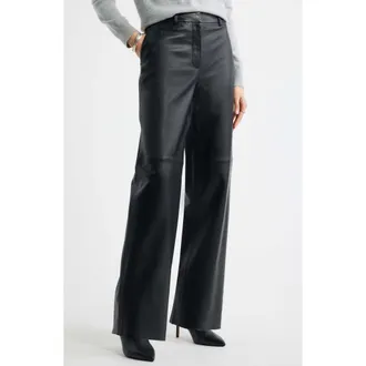 Nordstrom Leather Pants in Black at Nordstrom, Size 12