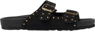 Scarosso Delilah Sandalen - Dames - Sandalen - Zwart - 40 EU - Leer - Schoenen