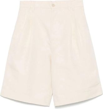 Filippa K Witte Shorts met Voorknoopsluiting - Dames - Korte Broeken - Wit - M - Korte Broeken