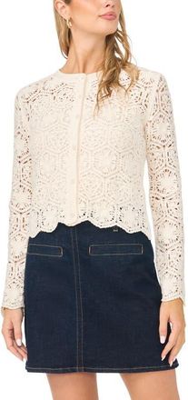 Vince Camuto Crochet Cardigan in True Cream at Nordstrom, Size X-Large