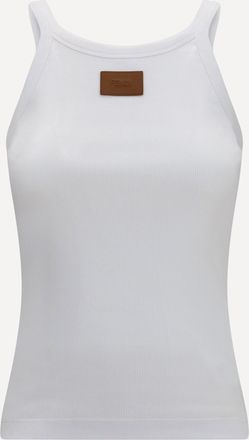 Fendi Canotta in cotone a coste Woman M