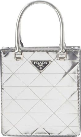 Prada Pre-owned Prada Metallic Spazzolato Leather Triangle Tote Ladies VPRFQFUKMAJSMT16